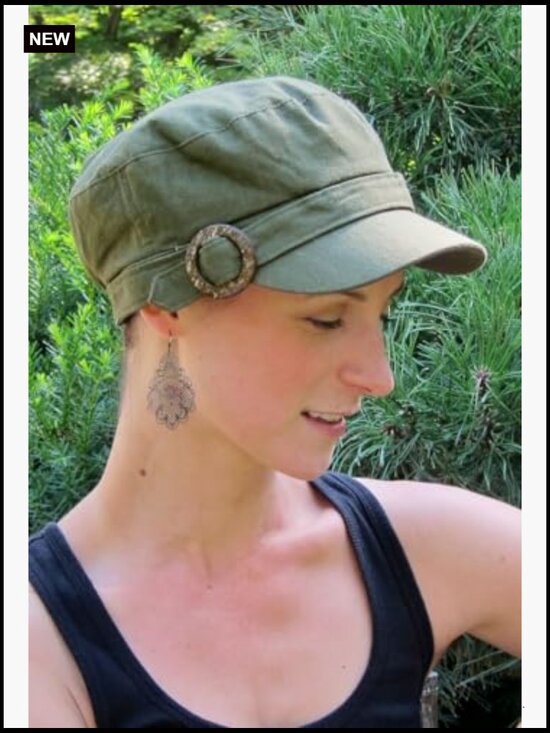 Full Coverage Chemo Newsboy Cadet Hat Sun Protection UPF 50+ for Small Heads main image 5